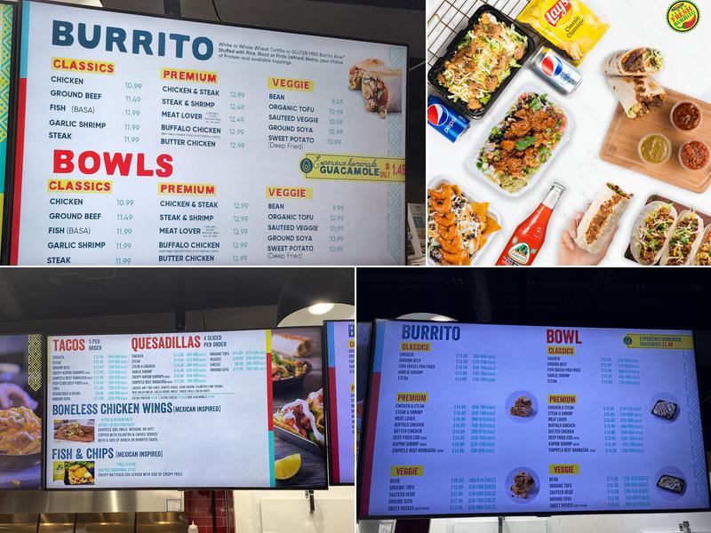 Fresh Burrito Menu