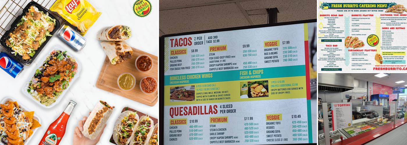 Fresh Burrito Menu