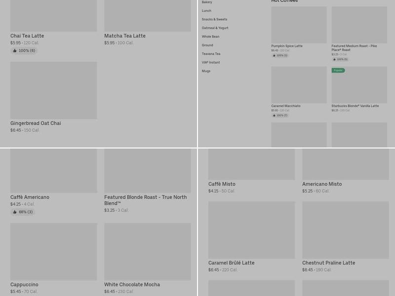 Starbucks Menu