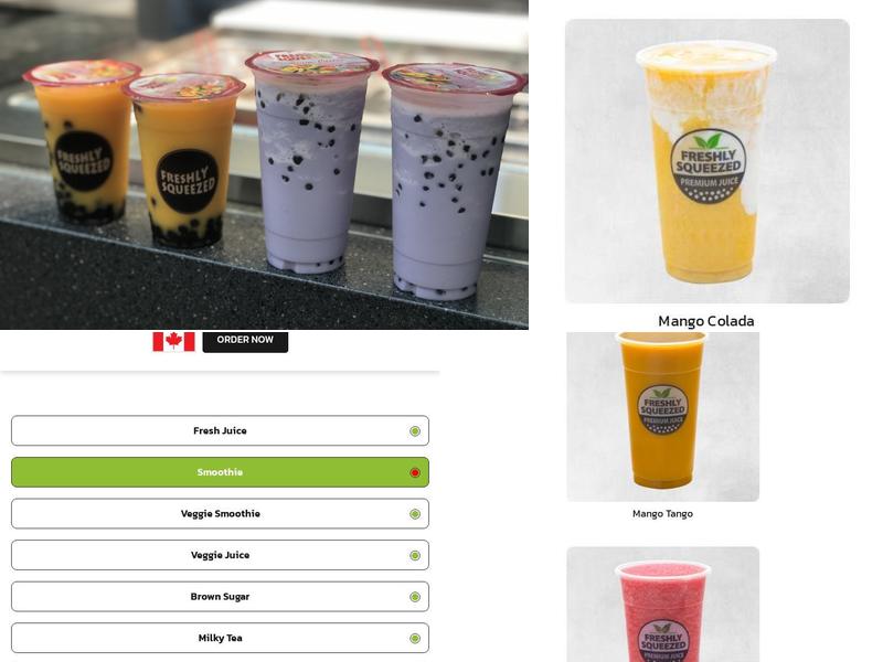 Freshly Squeezed Menu