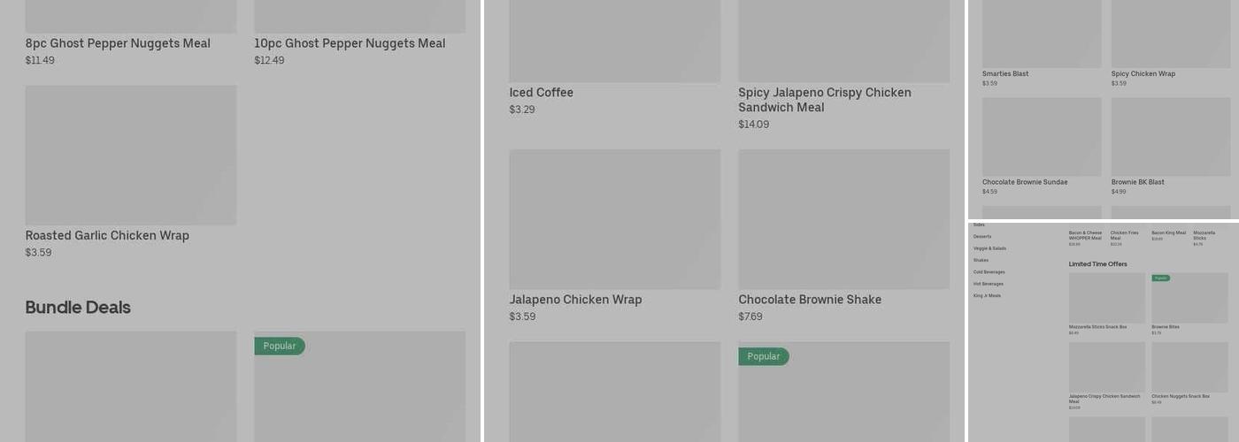 Burger King Menu