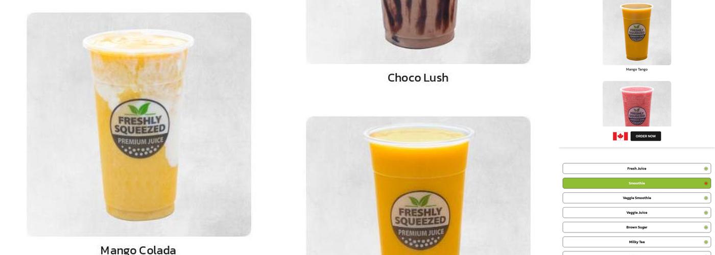 Freshly Squeezed Menu