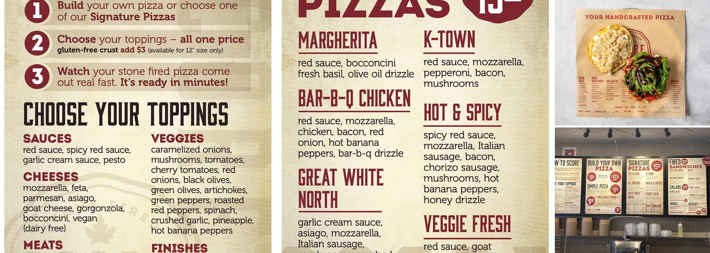 Score Pizza Menu
