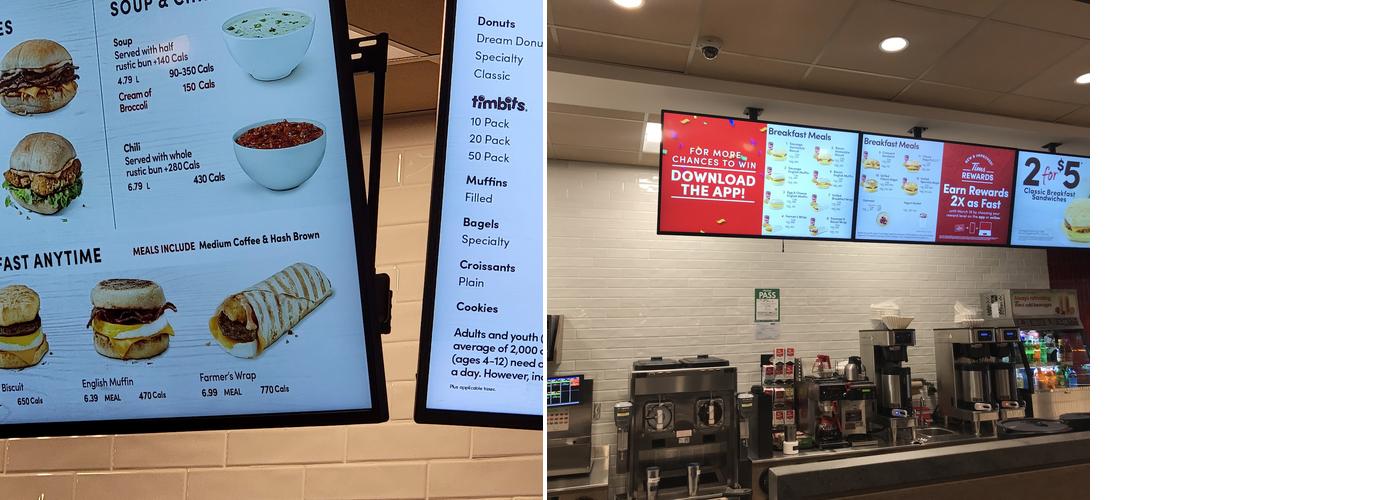 Tim Hortons Menu