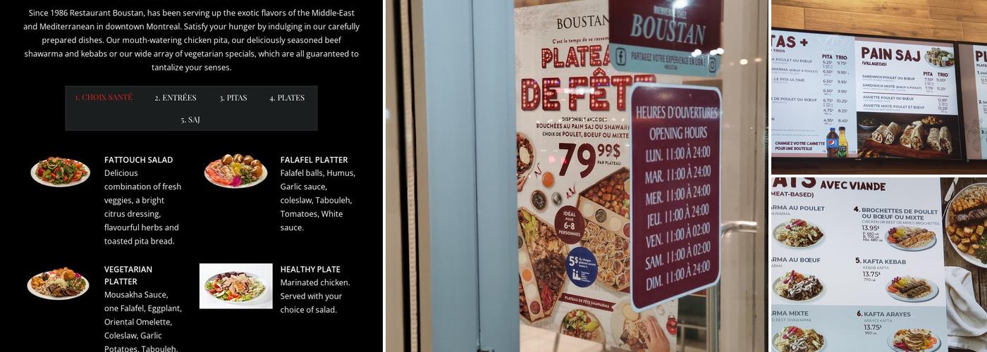 Restaurant Boustan Menu