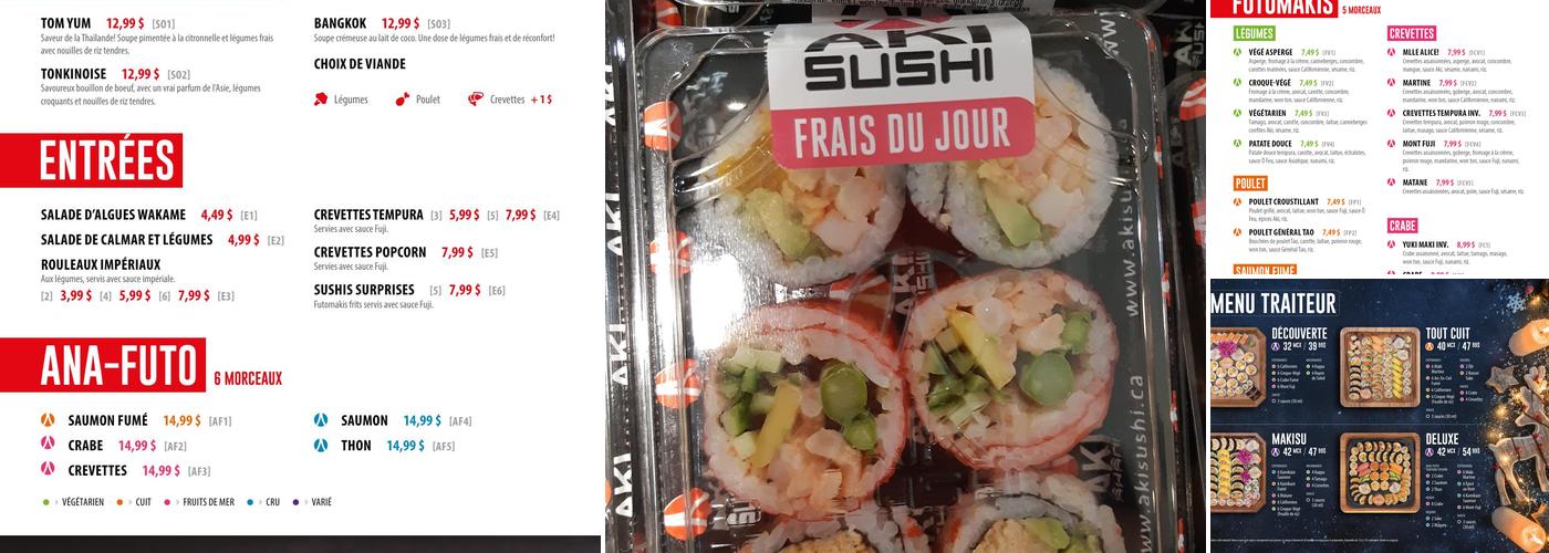AKI Sushi / AKI Thaï Menu