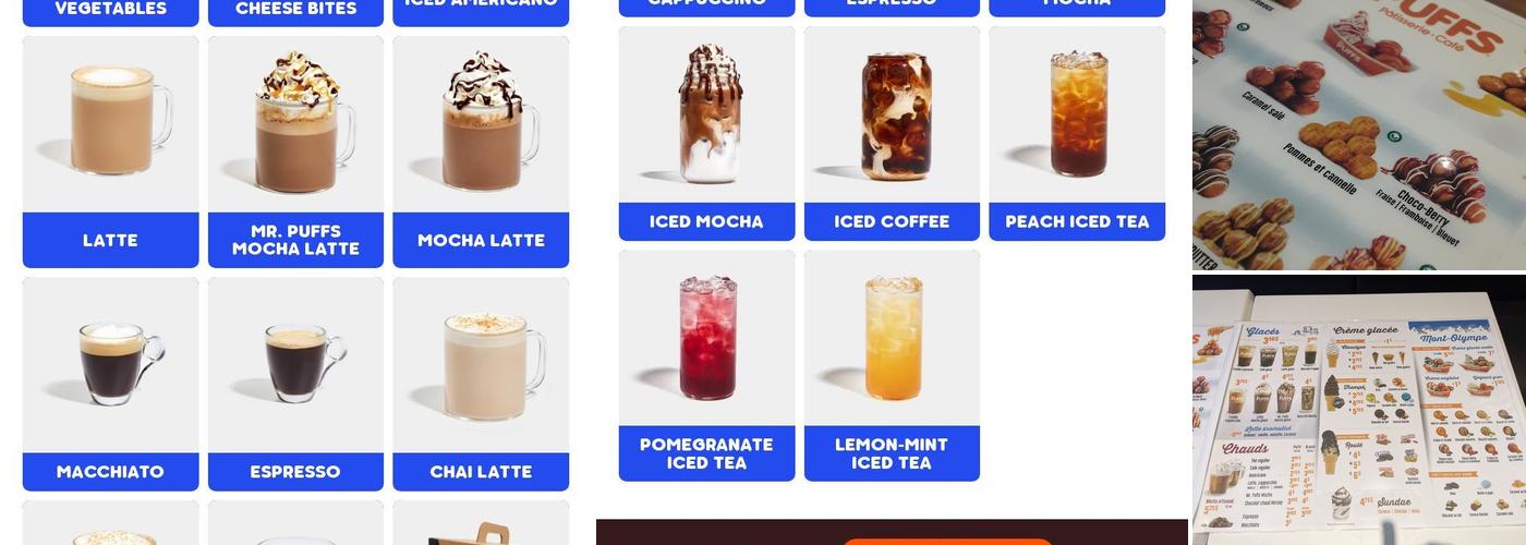 Mr. Puffs Menu