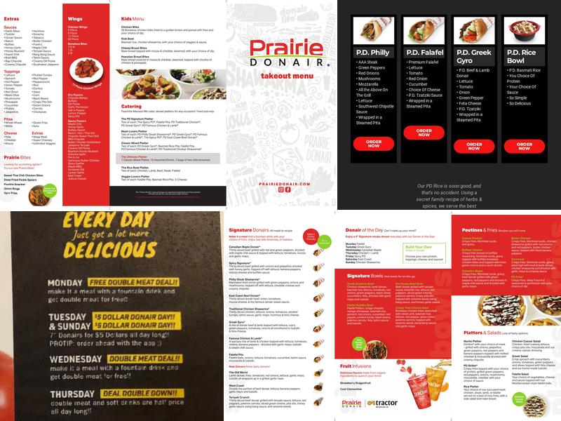 Prairie Donair Great Plains Rd. Emerald Park Menu