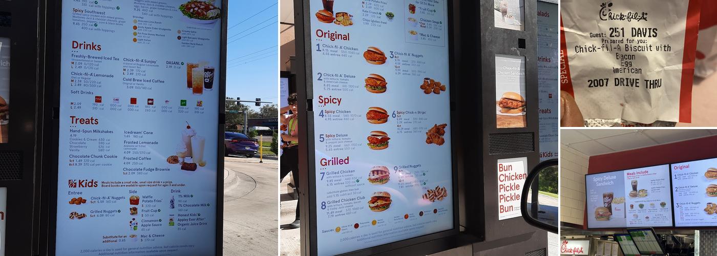 Chick-fil-A Menu