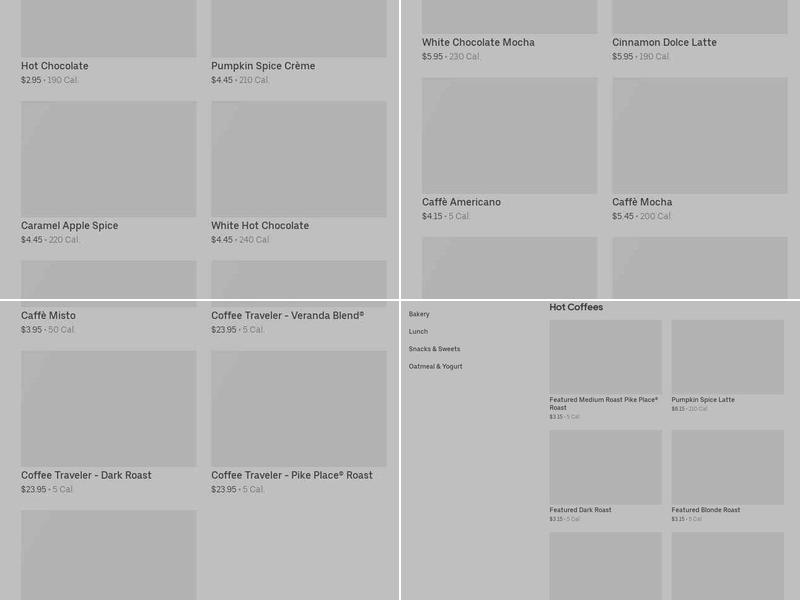 Starbucks Menu