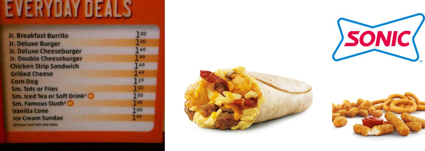 Sonic Drive-In Menu