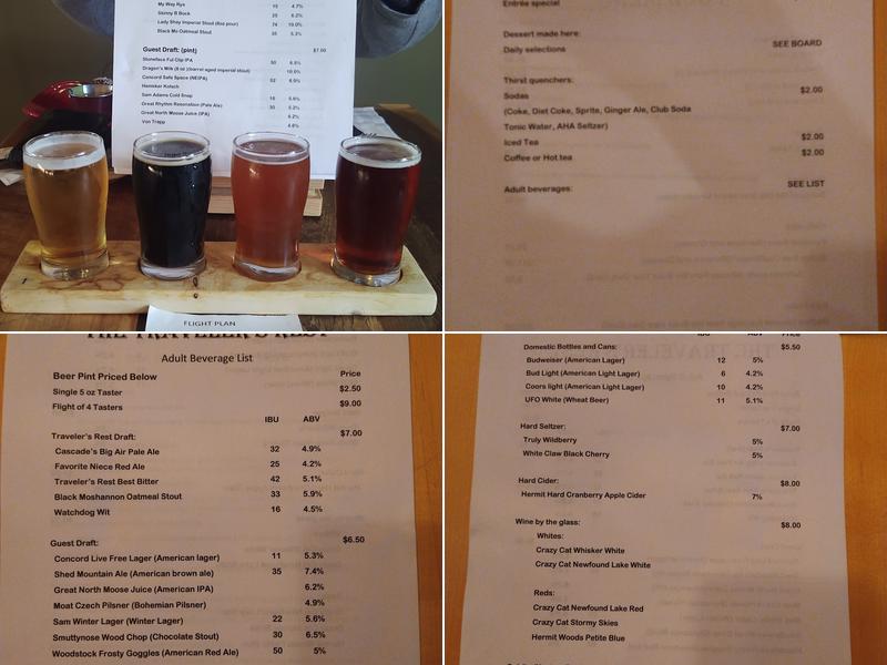 The Traveler's Rest Brewpub Menu