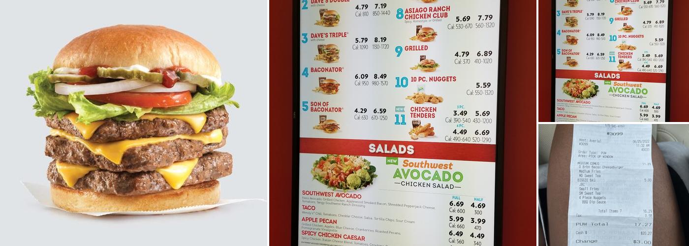 Wendy's Menu