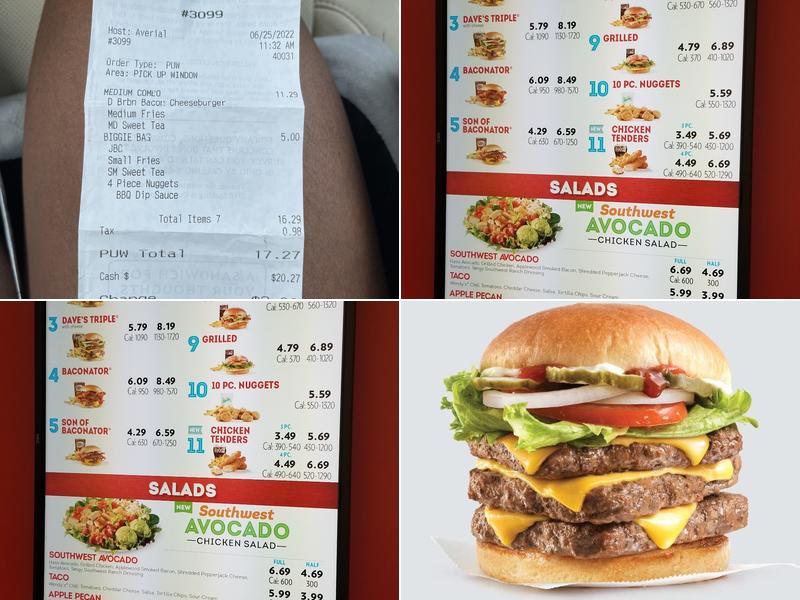 Wendy's Menu