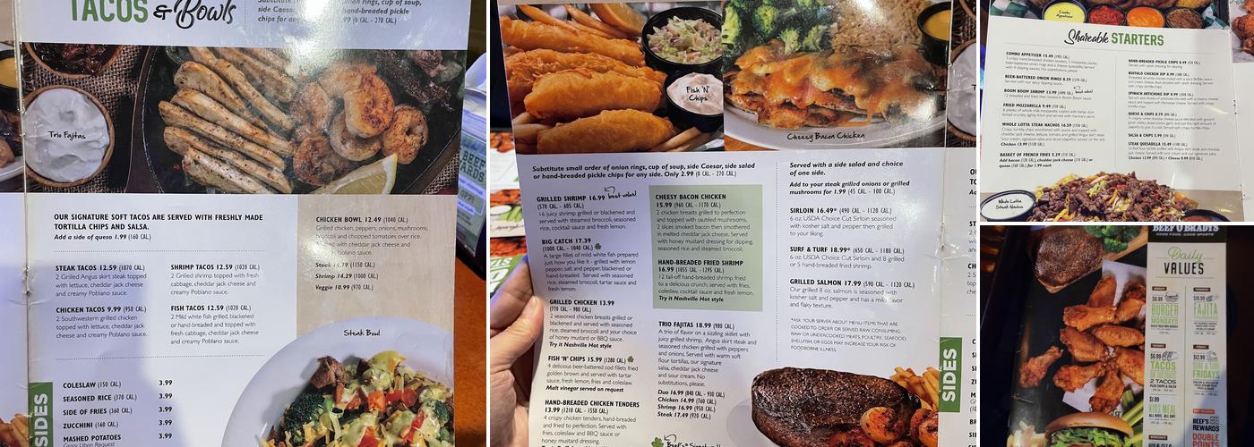 Beef 'O' Brady's Menu