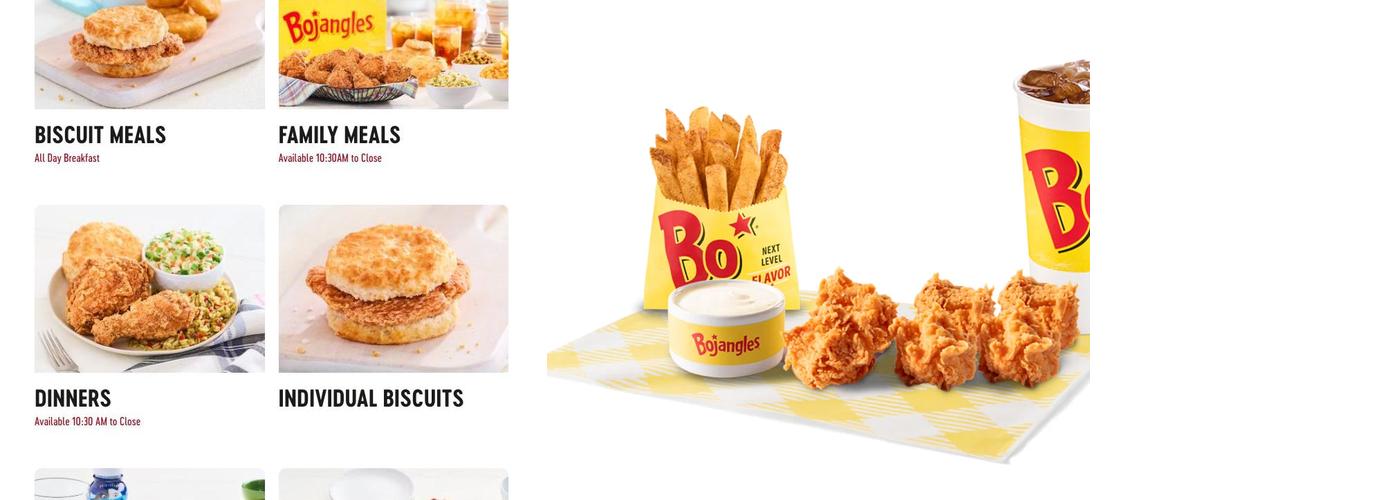 Bojangles Menu