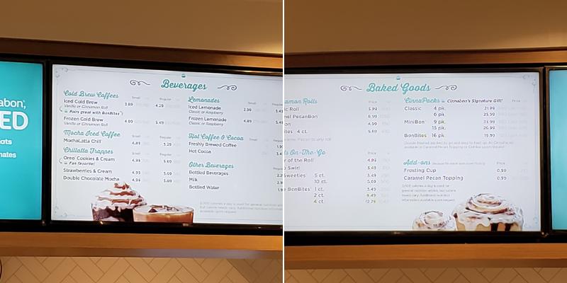 Auntie Anne’s | Cinnabon | Carvel Menu