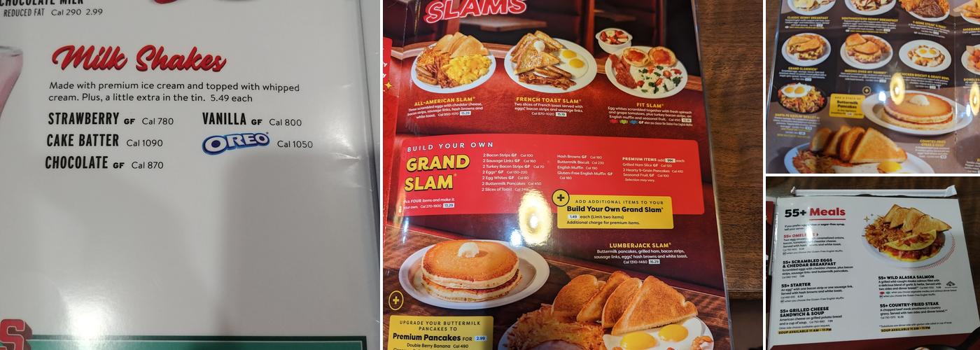 Denny's Restaurant Menu