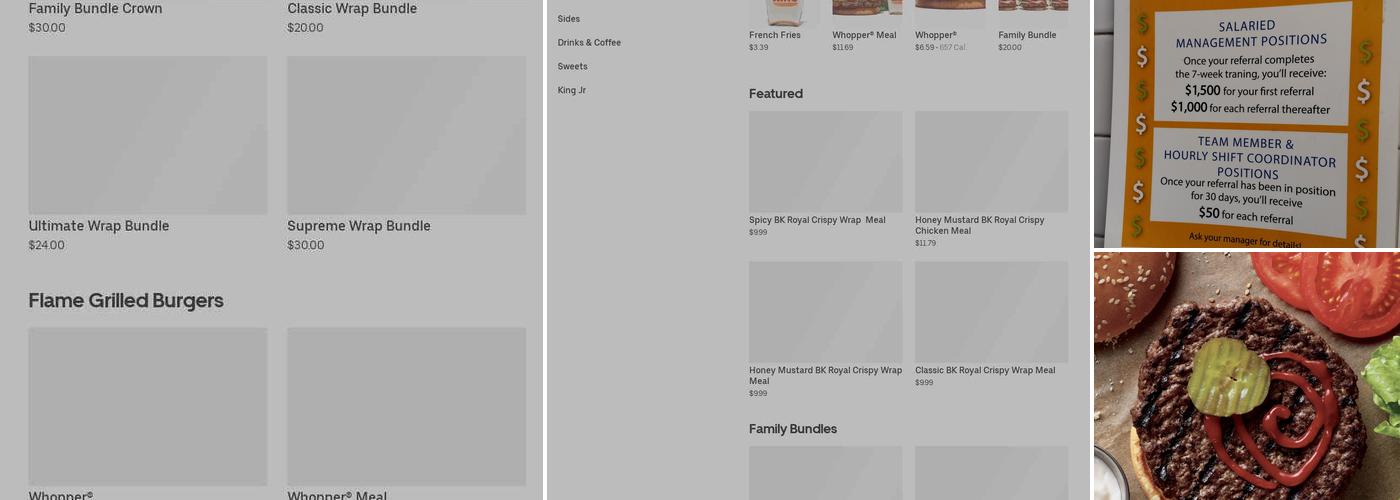 Burger King Menu