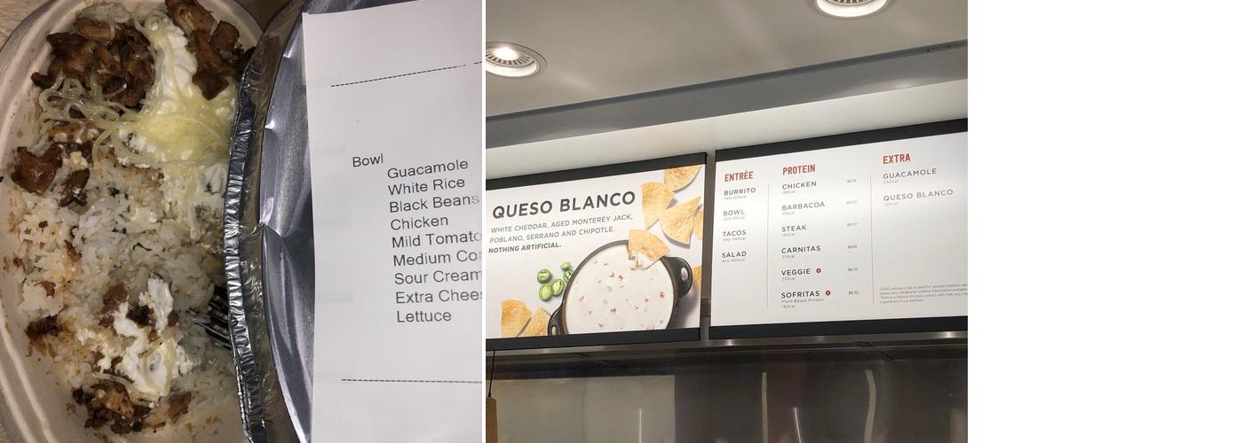 Chipotle Mexican Grill Menu