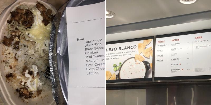 Chipotle Mexican Grill Menu