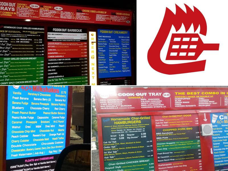 Cook Out Menu