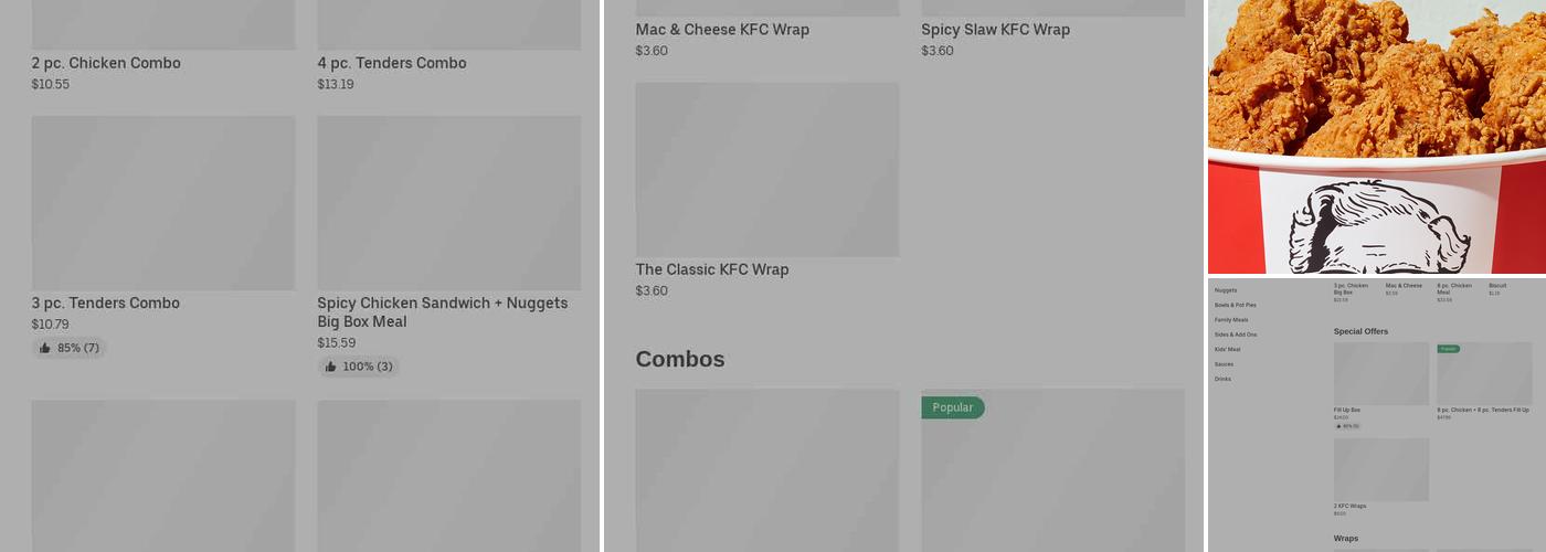 KFC Menu