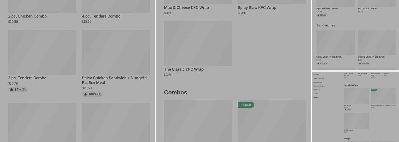 KFC Menu