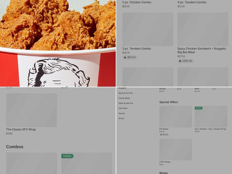 KFC Menu