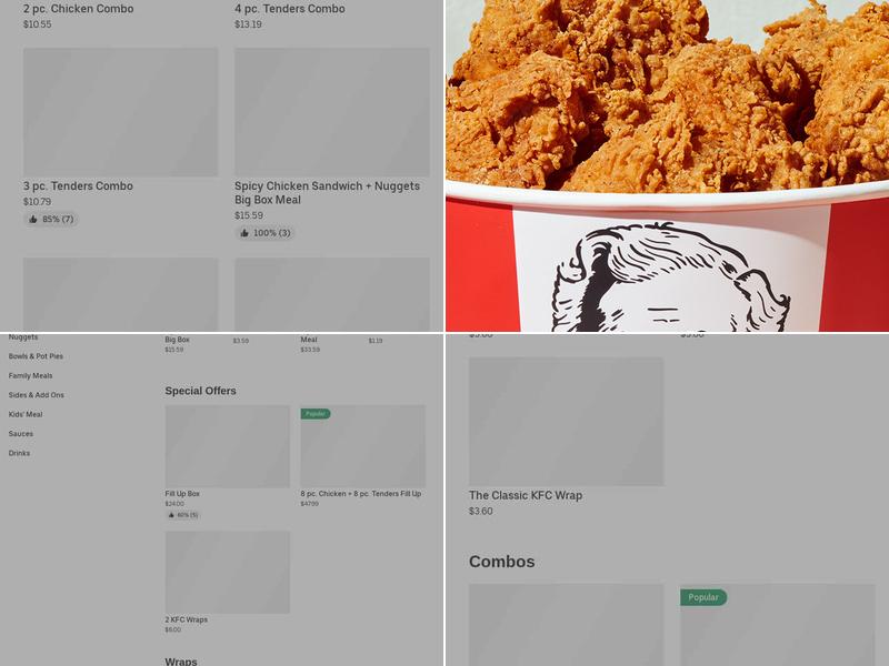 KFC Menu
