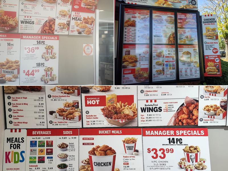 KFC Menu
