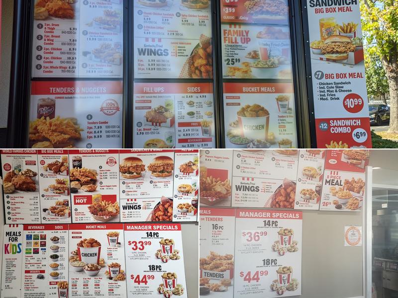 KFC Menu