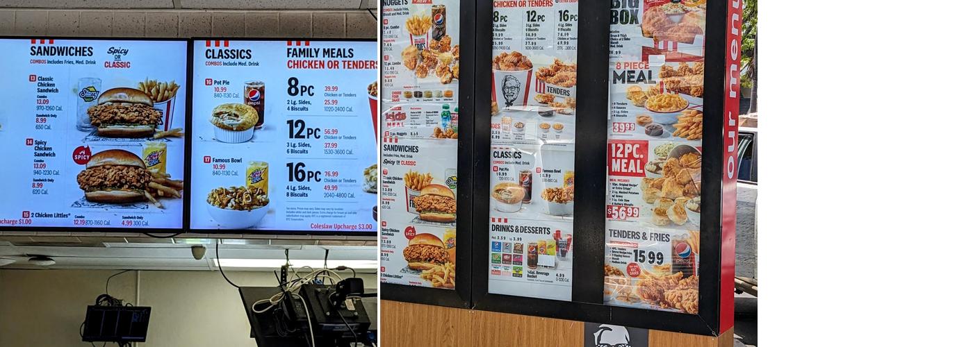 KFC Menu