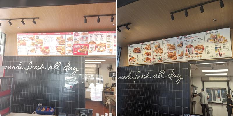 KFC Menu