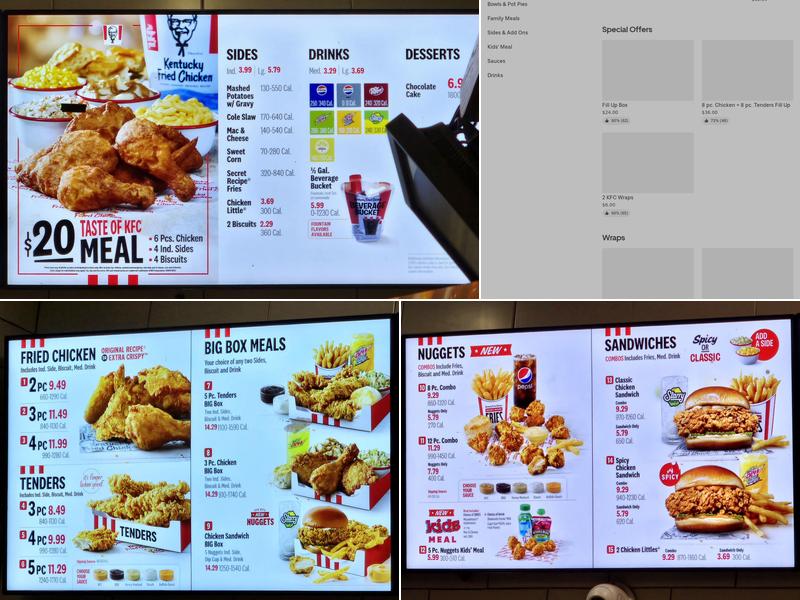 KFC Menu