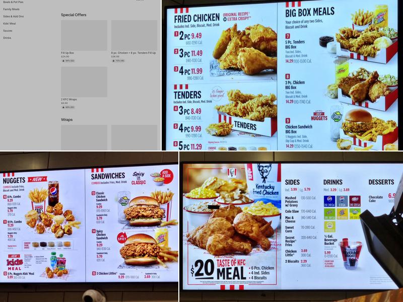 KFC Menu