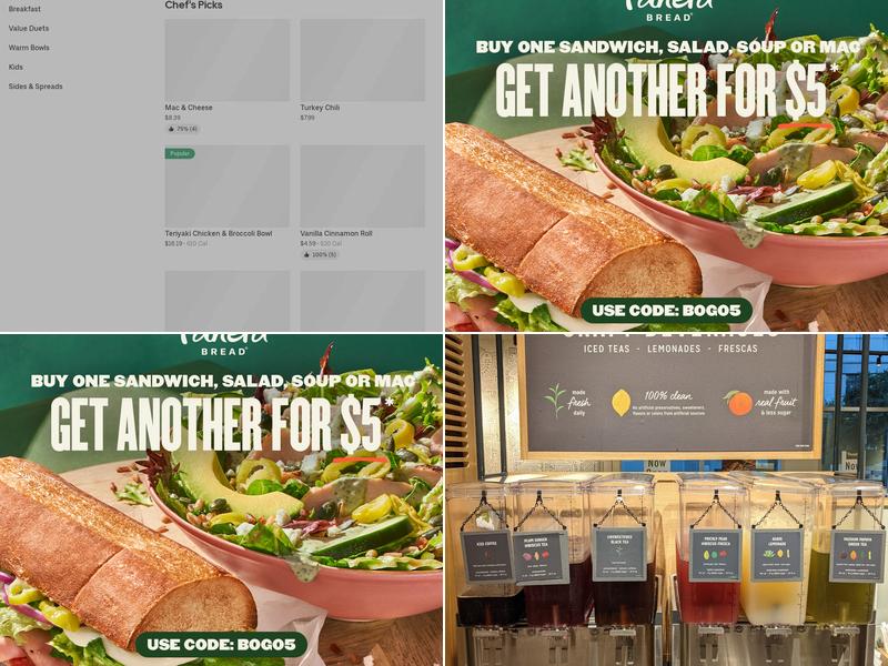 Panera Bread Menu