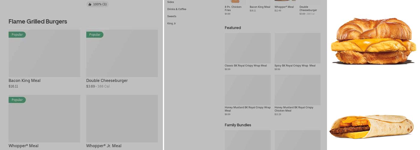 Burger King Menu