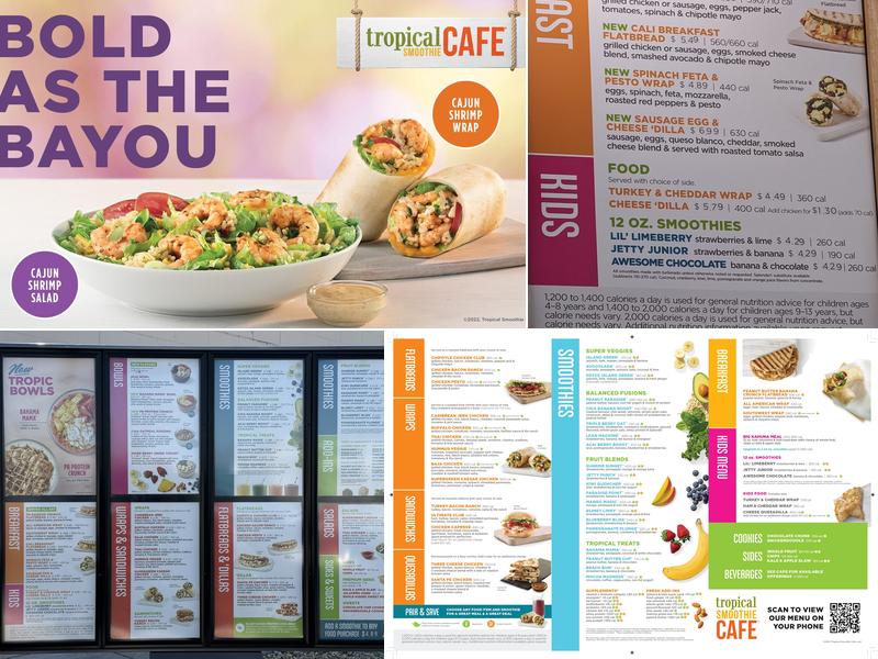 Tropical Smoothie Cafe Menu
