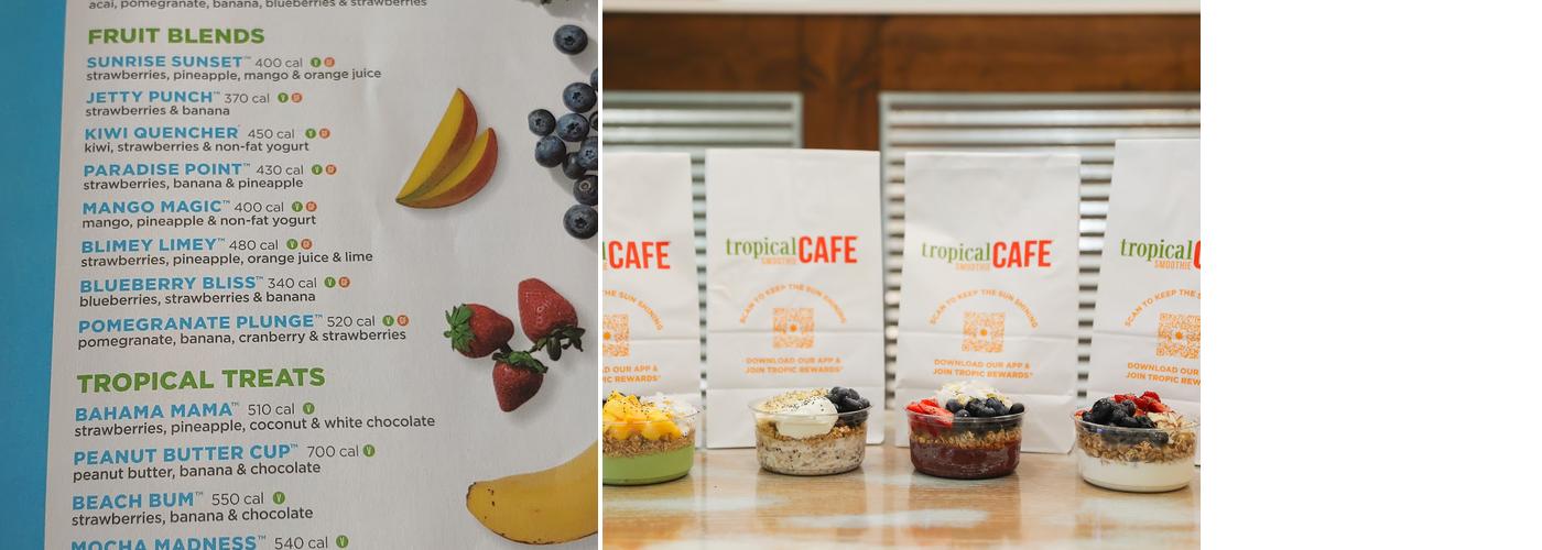 Tropical Smoothie Cafe Menu
