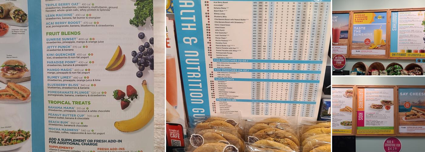 Tropical Smoothie Cafe Menu