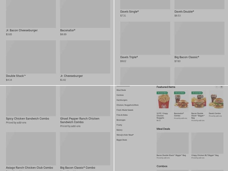 Wendy's Menu