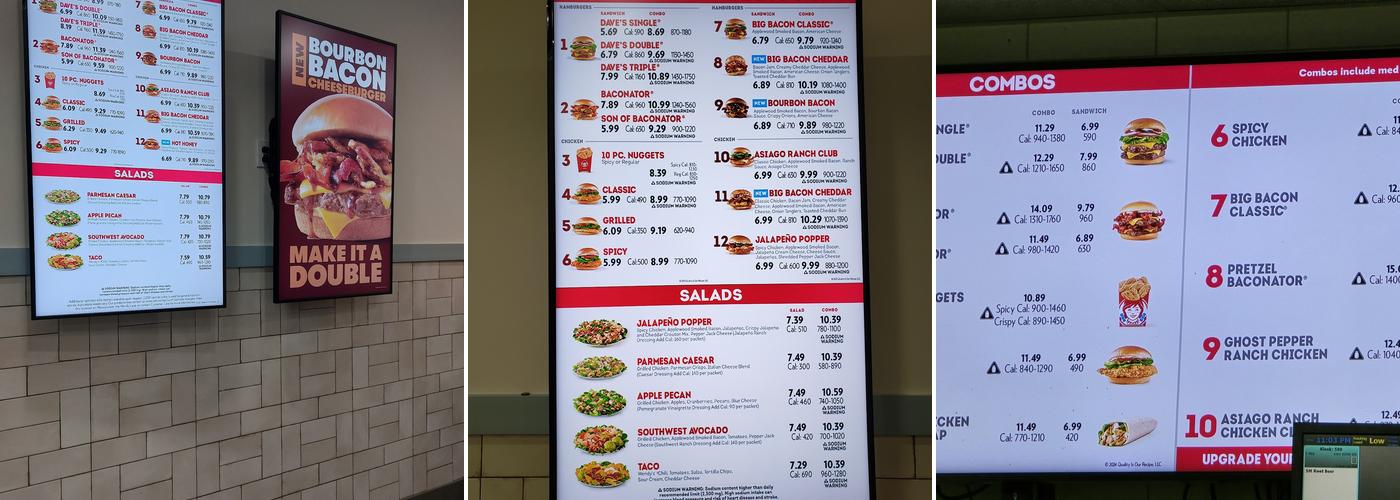 Wendy's Menu