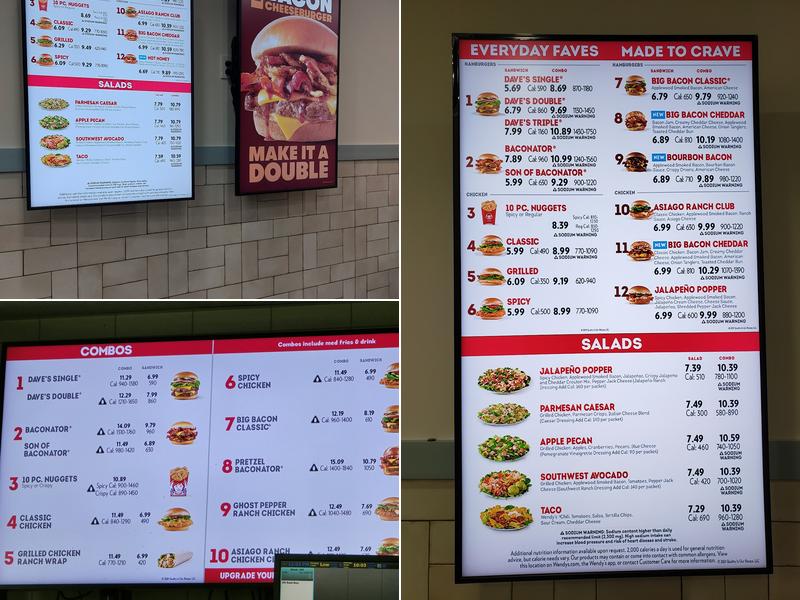Wendy's Menu