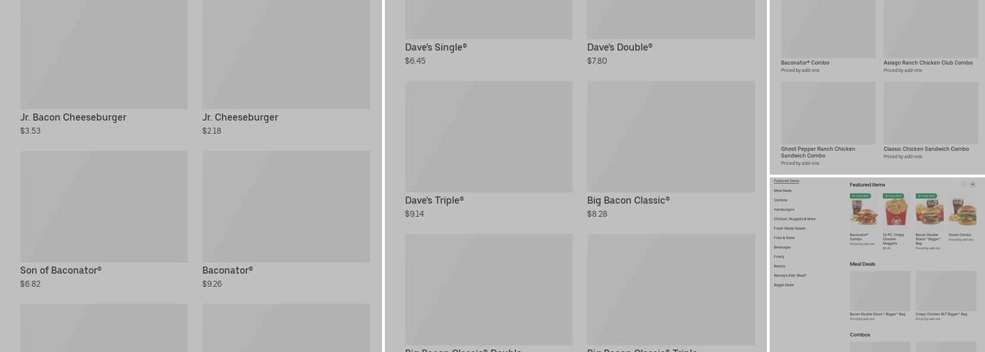Wendy's Menu