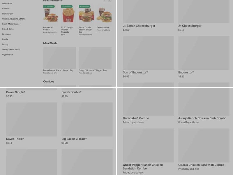Wendy's Menu
