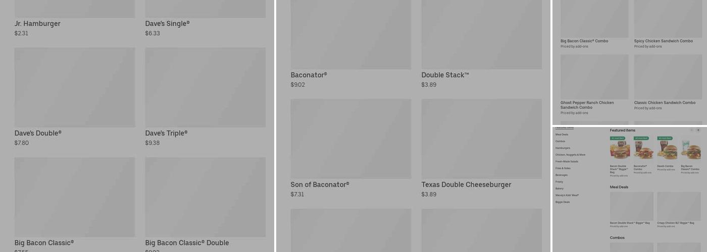 Wendy's Menu