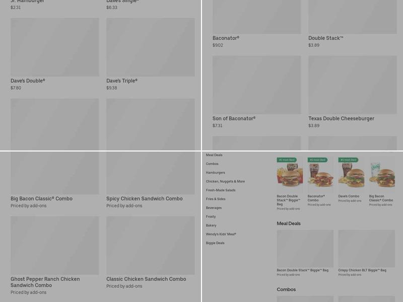 Wendy's Menu