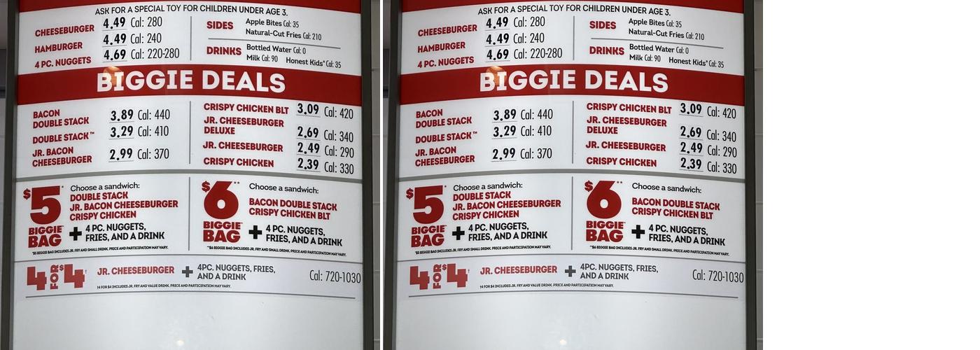Wendy's Menu