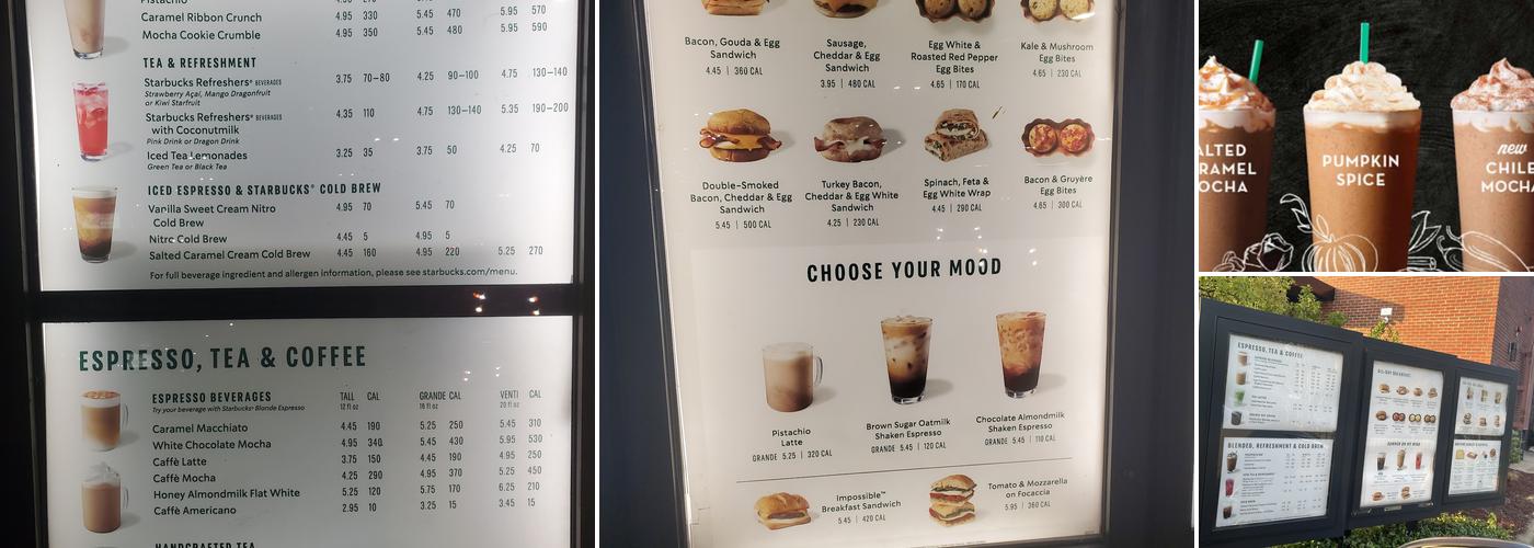 Starbucks Menu